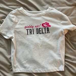 Tri Delta Western Crop Top